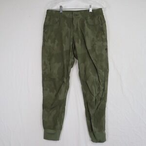 Prana Pants Womens 6 Regular Standard Fit Cargo Jogger Stretch Nylon Green Camo